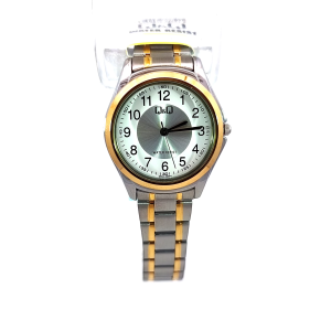 Q&Q C55A-003PY* Two-Tone Classic Arabic Numeral Watch