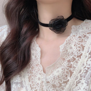 Coacc | New Arrival Import Black Velvet Lace Big Flower Choker Original Design Necklet Neckband Clavicle Chain