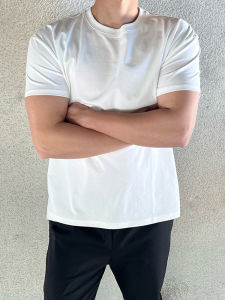 Pure Cotton 270gms American Style Cleanfit round Neck Short Sleeve Summer T-Shirt Sporty Shoulder Fit Breathable Casual Wear