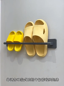 Wall Mounted Hanging Shoe Slipper Organizer Space Saving Design Kitchen Balcony Bathroom storage