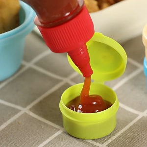❤❤❤Hot Sale MceHKF 1 3 4pcs Mini Gia vị nước sốt chai xách tay Ketchup Salad Dressing container