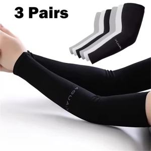 Mens Summer Sports Arm Protection UV Protection Sun Shading Ice Silk Cycling Ice Sleeves Outdoor Running Fitness Arm Cover