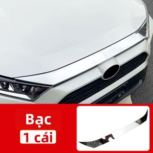 Thép Không Gỉ Xe Lai Ghép Nắp Trang Trí Động Cơ Phía Trước Xe Nhãn Dán Trang Trí Cho Toyota RAV4 XA50 2019-2025 Phụ Kiện Tạo Kiểu Bằng Crom