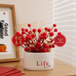 Kisstyle | Celebratory Moving House Decoration Items Home Entryway Wealth Symbol Plant