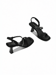 JESSICA SOPHIA | Versatile Summer Glitter Peep Toe Sandals 5cm Heel