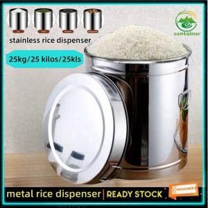 rice keeper storage 25kg stainless rice dispenser 25kls/25kilos stainless food container big