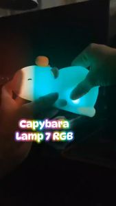 Laying Capybara Night Lamp Lampu Tidur Rechargeable Night Lamp LED Night Light Bedside Bedroom Lamp