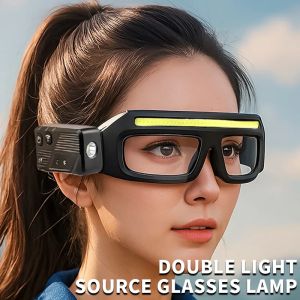 New XTE multifunctional glasses light with Type-C charging warning headlamp compact and portable touch-sensitive headlamp