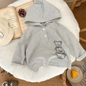 ชุดเด็กชายฤดูใบไม้ผลิ แจ็คเก็ตยีนส์ เสื้อผ้าลำลอง เสื้อผ้าเด็ก ฤดูใบไม้ร่วง ลำลอง ขาบาน ชุดเด็กชาย