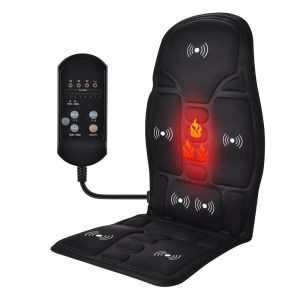 Car Electric Massage Chair Pad Heating Back Massager Chair Cushion Home Office Lumbar Pain Relief With Remote Controls