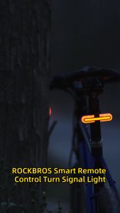 【Local Delivery】ROCKBROS REX01 Bicycle Tail Light Smart Brake Sensor Wireless Remote Turn Signal LED Rear Light Type-C Rechargeable IPX6 Waterproof For MTB Road Bike