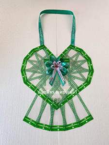 พวงมาลัยใส่แบงค์ 25 ใบ รูปทรงหัวใจ+หาง ใส่ได้ทุกแบงค์