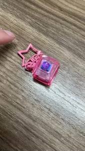 Portable Pentagram Mechanical Keyboard Button Keychain Fidget Toy Handheld Decompression Tool for Home Office Relaxation