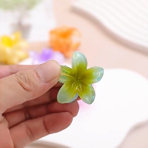 MI-C1373 Jepit Rambut Wanita Motif Bunga Kamboja Aksesoris Rambut Gaya Korea / Jepitan Rambut Cantik