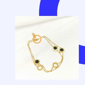 GELANG TANGAN WANITA TERBARU MODEL DUA LAYER