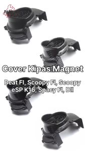 Cover Kipas Magnet Honda Beat FI & Scoopy F1 & Spacy Karbu FI & Vario 110 eSP 2014 Penutup Tutup Tameng Pelindung Radiator Fan Hitam Polos Magnit Full Custom Lubang Bolong Untuk Spiner Spinner Extra Bubble