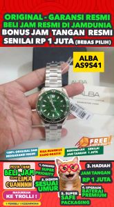 ALBA ORIGINAL - ALBA AS9S41 X1 ALBA AS9S41X1 Men CT - Silver - Stainless Steel - Diameter 4CM- Water Resist 100 Meter - Jamdunia / Jam dunia JD18 # Jam Tangan Pria Jam Pria Jam Tangan Anti Air + ALBA AS9S 41 AS 9S 41 X1 AS9 S003