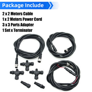 RYSJM | NMEA 2000 Cable Adapter Marine Boat NMEA 2000 Starter Kit T-type 5PIN Connector Adapter Cables 0.5M 1M 2M 3M 4M Length Wiring