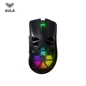 AULA | Chuột Chơi Game Không Dây AULA SC620 Thiết Kế Công Thái Học Có Đèn RGB Cảm Biến Quang Học 12000 Dpi Nút Có Thể Tùy Chỉnh Nhẹ Nhàng Dành Cho Game Thủ Esports