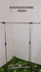 Lemari Standing Hanger Baju Pakaian Single Rak Serbaguna Dengan 4 Roda