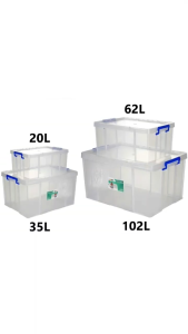 Thùng chữ nhật trong nhựa VIỆT NHẬT - Có nắp khóa gài - Đựng quần áo đồ chơi bé - 5370/1/2/3