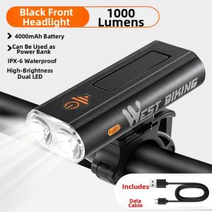 West Biking | High Brightness USB Charging Bike Headlight
