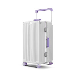 Stylish Aluminum Frame Wide Handle Suitcase 24inch