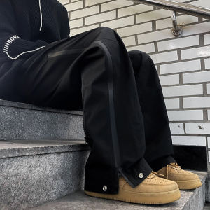 กางเกงขายาวทรงหลวมสำหรับผู้ชาย กางเกงขายาวลำลองกลางแจ้ง กันน้ำ กางเกงขายาวทรงหลวมสไตล์อเมริกัน ทรงหลวม ทรงหลวม กางเกงขายาวลำลอง