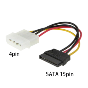 4Pin to SATA HDD Power Cable Big 4 Pin Male to 15Pin Female Plug Convert Adapter Hard Drive Connector Molex SATA Extension Cord