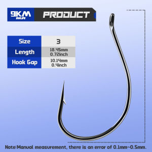 Fishing Drop Shot Hooks 50-100pcs Black Nickel High Carbon Steel Strong Fishing Hooks Saltwater Freshwater