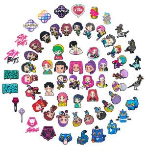 Cute Cartoon Characters Shoe Charms Chibi Colorful PVC Shoe Decorations for Clogs Garden Shoes Sandals Bags DIY Accessories Gift