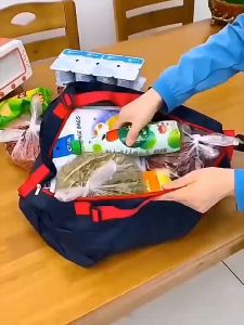 Large Capacity Portable Foldable Shopping Bag Waterproof and Environmentally friendly storage Bag Supermarket Reusable Grocery Market tote cloth bag