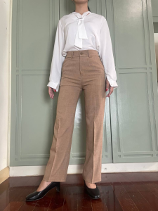 🔥S-36 รุ่นใหม่ ส่งเร็วมาก!🔥 กางเกงเอวสูง กางเกงขากระบอก ผ้าโซดา ตะขอหน้า ใส่สบายอยู่ทรง กางเกงผู้หญิง