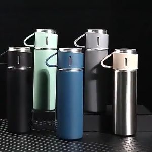 VACUM FLASK GIFT BOX HAMPERS 500ml // TUMBLER BOTOL MINUM SET // thermos sultan vacuum flask set botol termos air panas dingin // souvenir wedding kado hampers box hitam hadiah ulang tahun pernikahan cewek cowok