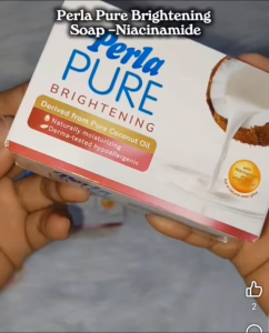 Perla Pure Brightening Bath Soap 125g - Set Of 3 w/ Niacinamide and Pentavitin and Pure Coconut Oil