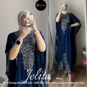 Asmiranda Jelita Elegant Beads Embroidery Kaftan Premium Quality Trendy Design