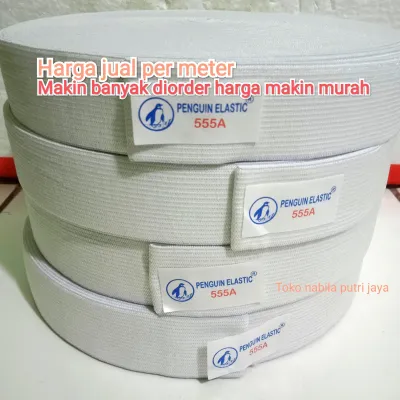 karet elastis meteran karet celana kolor karet pinggang celana ukuran 3 cm