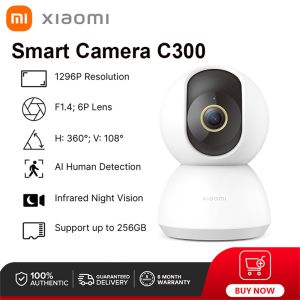 Xiaomi Mijia 360° IP Camera PTZ C300 3.0MP Home CCTV Security Wifi Cam 1296P 2K Baby Monitor AI Human Detection HD Night Vision Security Monitor
