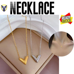 Franco Fashion: Non-Allergic Titanium Steel Letter V Necklace