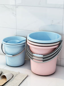 Xô Nhựa Gia Dụng Xô Đựng Nước Trong Suốt Dày Dặn Xô Ký Túc Xá Học Sinh Xô Xách Tay Cỡ Lớn Có Nắp Thùng Tắm Bền