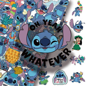 62PCS Disney Lilo&Stitch Movie PET Transparent Stickers Scrapbook Phone Guitar Laptop Suitcase Waterproof Decals Sticker Kid Toy