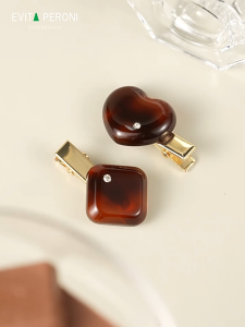EVITA PERONI | "Chocolate Fantasia" Series Juniper Pelican | High Quality Hair Clip | Klip Rahang | Hair Accessories