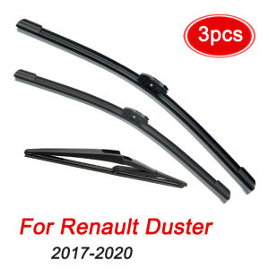 Wiper LHD Front Wiper BladesFor Dacia Renault Duster MK2 2017 2018 2019 2020 Front Rear Window Wiper Set 24“+18“+12“
