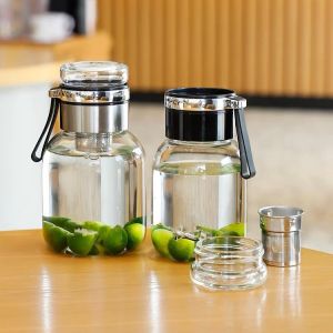 Borosilicate Heat-Resistant Shatterproof Leakproof Tea Water Separation Large Capacity Cup