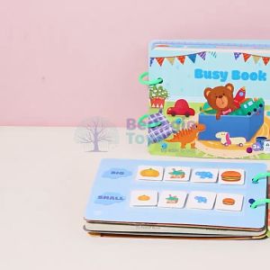 Beringin Toys Busy Book With Double Sided Velcro / Busy Book / Mainan Montessori / Montessory Book / Mainan Bongkar Pasang / Buku Kreatif