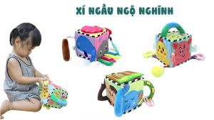 Khối Vải Luyện Kỹ Năng PiPoVietnam - 3 Chủ đề (Nông Trại SV Biển Rừng Xanh) - Có Lục lạc Kêu Lăng Keng Cho Bé