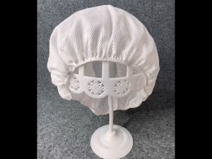 Breathable Mesh Work Hat Elastic Chef Hair Nets Sanitary Mesh Hat for Kitchen Canteen Food Service