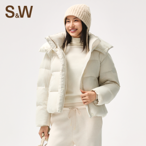 S&W | Hooded Thickened Warm Down Jacket Women Short Puffy Windproof