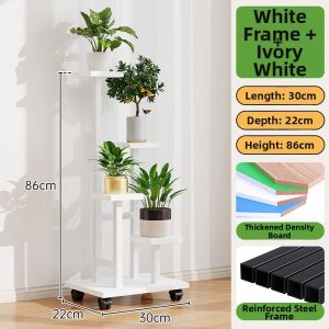 MOLORE | Moveable Iron Plant Stand Multiple Layers