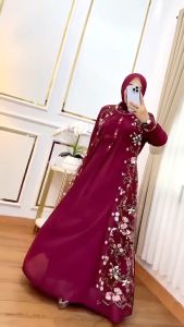 Gamis Brokat Tile Mewah & Dress Ceruty Babydoll Mix Tile Garden: Model Elegan & Kekinian